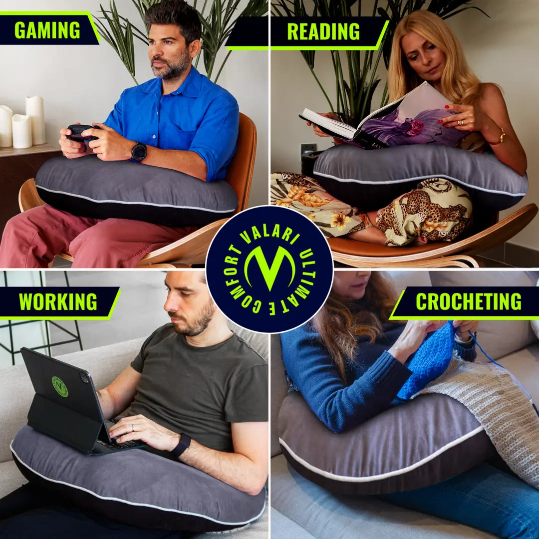 Valari gaming pillows support your back, neck & shoulders for long